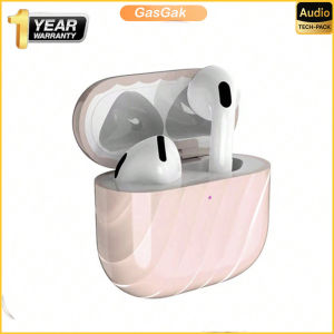 GasGak หูฟังบลูทูธ5.3สำหรับเล่นเกมชุดหูฟังชนิดใส่ในหูหูฟังเอียบัดไร้สายมีความหน่วงต่ำสำหรับเล่นกีฬาหูฟังเพลงพร้อมไมโครโฟนเสียงไฮไฟ