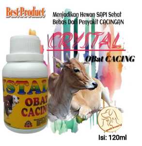 OBAT CACING CRYSTAL untuk Hewan SAPI Cair 120ml