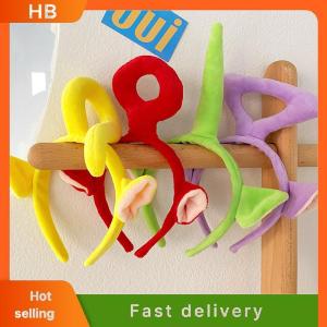 HB 1PCs Teletubbies Headband Anime Cartoon Hairband Cute Three-dimensional Hairpin Woman Face Makeup Hairband Hair Accessories