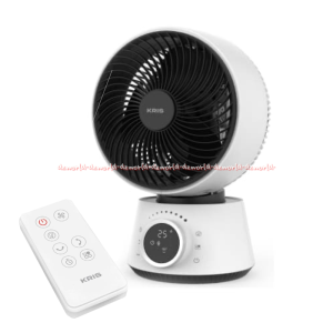Kris 8inch Table Fan White Circulation Kipas Angin Meja Warna Putih Model Minimalis Krisbow Dengan Remote