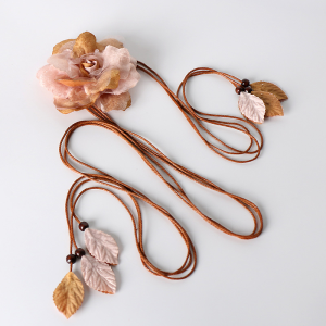 Boho Bohemian Hand Braided Flower Self-Tie Waist Belt Adjustable Woven Dress Belt Elegant Seaside Vacation Outfit Accessory For Women Girls