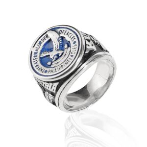 【OGDA】TFOE-PE Eagles Fraternal Ring for Men Stainless Steel Waterproof Anti Rust Titanium High Polished Philippine Eagles Ring Kuya for Men Size 8-13 Fashion Jewelry Accessories for Men Gifts A59