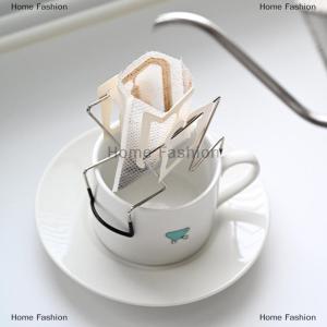 [COD] Home Fashion Cafe Drip Bag Holder Stainless Steel Outdoor Japanese Style Hanging Ear Coffee Filter Holder Portable Stand