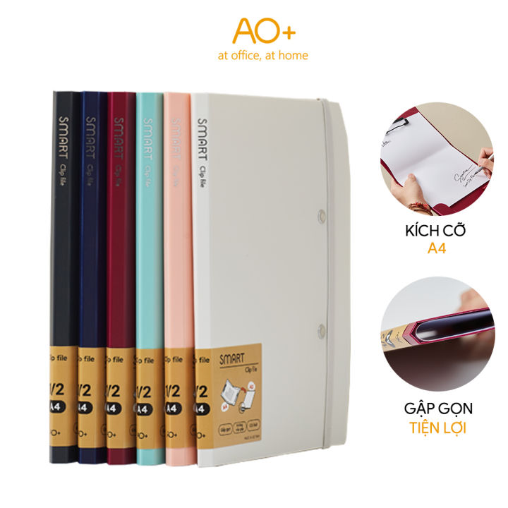 Bìa kẹp trình ký Smart A4 gập thành A5, thường hiệu AO+ WB664 | Lazada.vn
