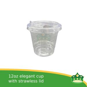 [50 pcs] DABBA elegant PET cups 12oz 16oz 22oz crystal clear cups with strawless lid with sip-hole for iced coffee frappuccino lemonades iced latte and other cold beverages