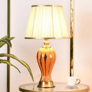 Bedside Lamp American Table Lamp Night Lamp Bed Side Table Lamp American Noble Orange Bedroom Lamp casual LED Table Lamp Bedroom