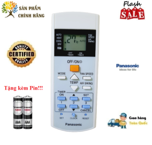 Remote Điều khiển điều hòa Pa_na_so_nic 1 chiều- Hàng chính hãng Pa_na_so_nic mới 100% Tặng kèm Pin