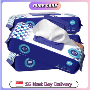 【Pure Care】 【3Packs/Box】Manhua Kitchen Wet Wipes 80 Sheets | Quick Oil Removal | GreaseRemoval
