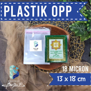 13 x 18 cm Plastik Opp 18 micron ( Tipis ) isi 100 lembar untuk Pengemasan Makanan Aksesoris dan Barang Kecil