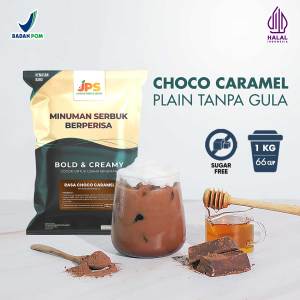 Bubuk Minuman Choco Caramel Plain Tanpa Gula 1 kg - Serbuk Premium Coklat Karamel JPS [plain-choco]