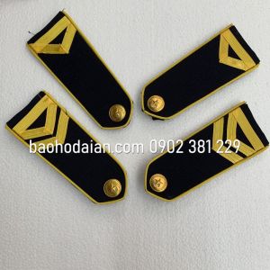 Cầu vai bảo vệ viền vàng 1 gạch ngang mũi tên V (1 cặp)