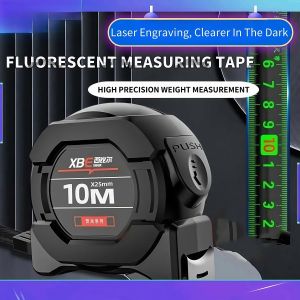 【Inches Scale】10m Steel Measuring Tape Levels Fluorescerousstee Tape Measure With Centimeter Inches Industrial Auto Lock Metro Self-Locking Steel Meter Tape Measure Heavy Duty Measurement Tools Levels