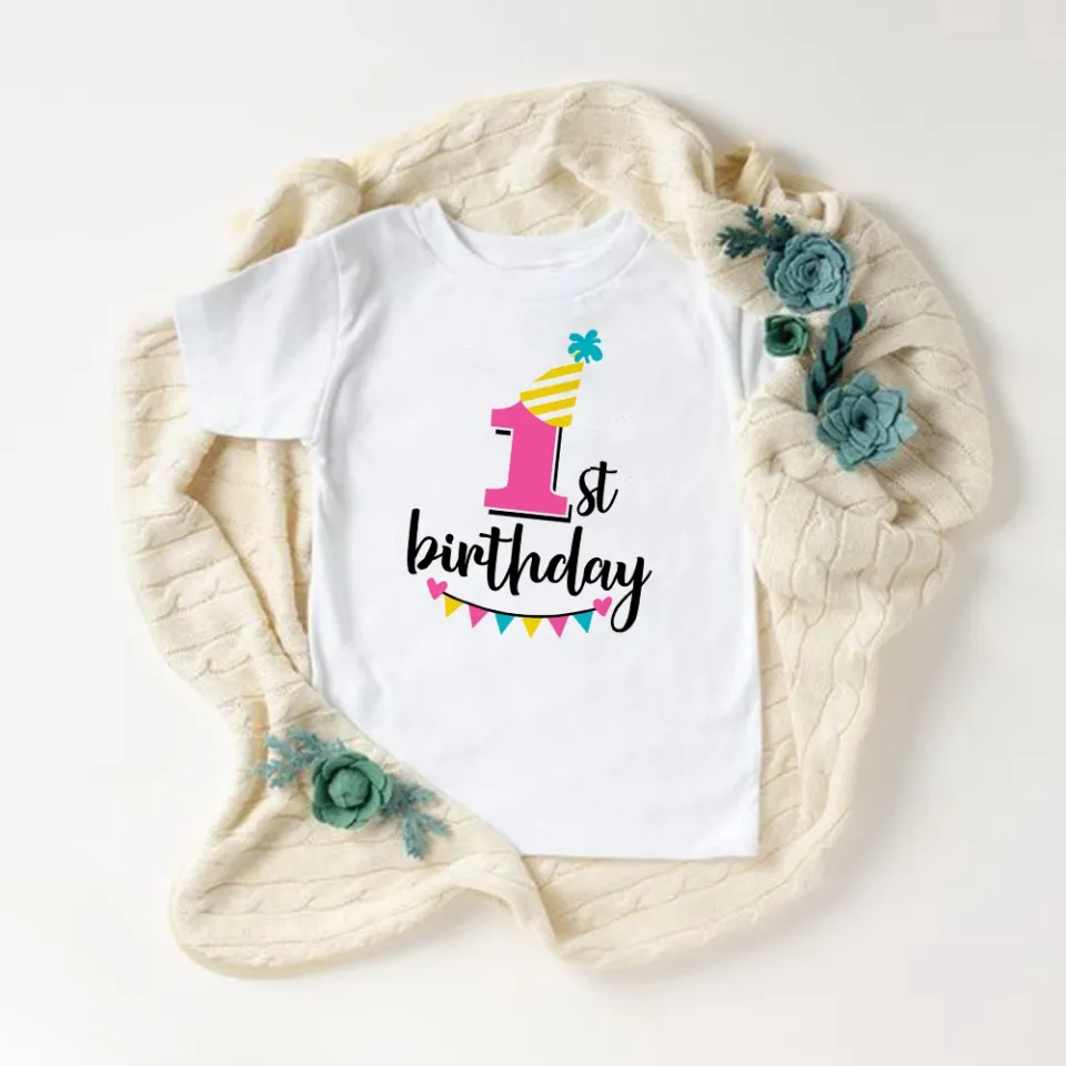 Frist Birthday Number Printed Family Matching T shirt Outfit