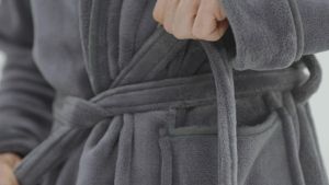 100% Cotton Velour Terry Bath Robe White/Jubah Mandi Putih/  Pyjamas Nightwear Baju Tidur Tuala For Hotels & Airbnb Bathrobe Women Hotel Bathrobe