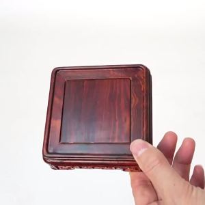 Đế trang trí con dấu ngọc bích đá ngọc đồ thủ công sứ đế gỗ hình chữ nhật khay gỗ
