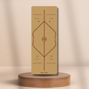 Thảm tập Yoga gỗ bần Kích thước 68cm x 183cm x 45mm Cao su tự nhiên thơm mùi gỗ