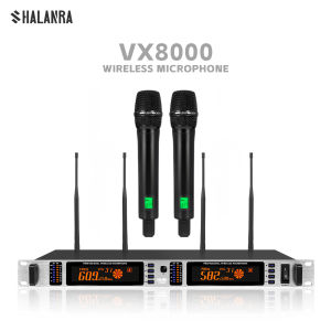 SHALANRA VX8000 Dual UHF Wireless Microphone System Handheld MIC with Auto-Scan for Karaoke Church and Stage