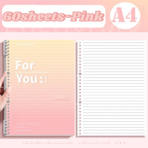 A4/B5 Spiral Notebook 60 Sheets 5-ring Binder Notebook Gradient color PP Cover School Office Supplies