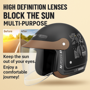 Helmet Kit Four Seasons Half Helmet Individuality Comfort Color Collision Shade Thermal Insulation