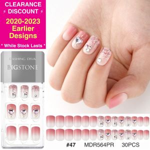 DASHING DIVA 30pcs Multiple Use MAGIC PRESS On Nails Manicure Short Medium Long Fake Plain Art Nail Stick On DASHING DIVA