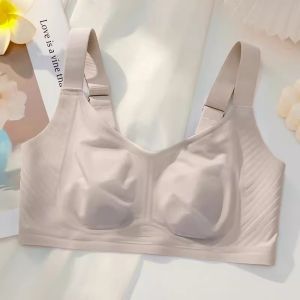 Lizida Seamless Rabbit Ears Ultra-thin Fixed Cup Underwear Large Chest Showy Small Non-wired Anti-sagging Womens Bra