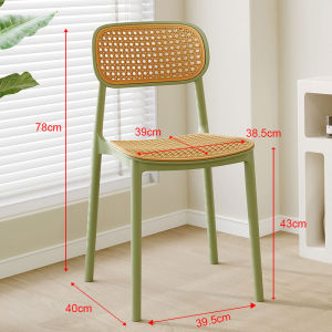 Kerusi rotan Nordic sofa kerusi makan moden PP yang boleh ditindan mudah kerusi belakang KerusiCafe luar