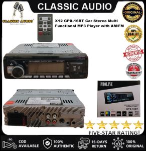 New Upgraded By Classic Audio X12 GPX-16BT Car Stereo Multi Functional MP3 Player with AM/FM (Original)