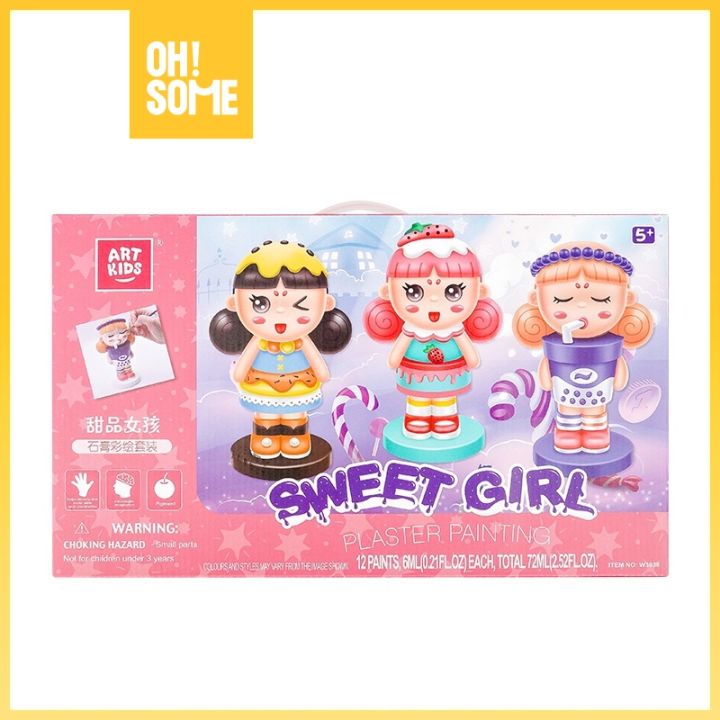 OHSOME - Art kids · dessert girl gypsum painting set/painting/art/DIY ...