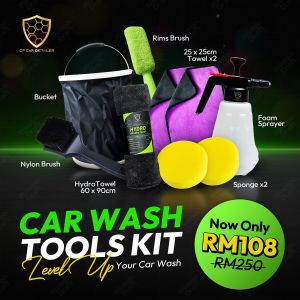 【CP CAR Detailer】Car Wash Tools Kit Set | Car Cleaning Brush Sponge Cloth Detailing Tools