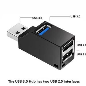 JJT USB 3.0 Hub Splitter with 1 USB 3.0 and 2 USB 2.0 Ports Compact Design for Fast Data Transfer and Device Expansion