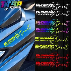 2PCS Phụ Kiện Xe Máy Suzuki Burgman Street 125 EX 400 ABS 200 Nhãn Dán Vinyl Phản Quang Trang Trí Thân Xe Decal Trang Trí Moto