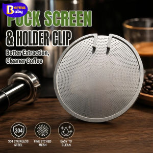 BERMA BABY Espresso Puck Screen Clip Holder Stainless Steel Anti Rust Etched Spring Fit Portafilter