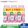 Air Wick Automatic Air Freshener Spray Refill Floral Bouquet (250ml) 2+1 [Value Pack]. 