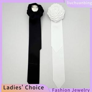 [COD] liuchuanbing Jewellery เข็มกลัดโบว์สีดำแบบย้อนยุคสำหรับผู้หญิงเสื้อผ้าคาเมลเลียดอกไม้ไข่มุกเสื้อคอปกหมุดช่อดอกไม้เสื้อผ้าเครื่องประดับของขวัญ