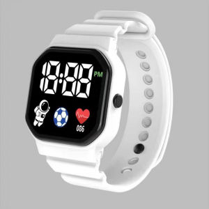 Girl student child watch Party Female Digital Display Harajuku Style Spaceman LED Calendar High-Value Simple Fashion