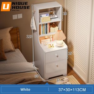 Bedside Table Bedroom Side Table with Shelf Nightstand Side Cabinet Side Table Bedroom Meja Tepi Katil Meja Bilik Tidur Meja Kecil Sisi