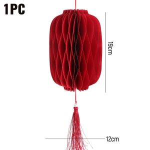 2026 Horse New Year Red Honeycomb Paper Lantern Celebrating Spring Festival Hanging Ball Lamp Creative Color Printing Circular Decor Supplies