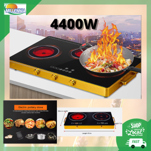 Electric Cook-top Built-in commercial 2 burners double induction cooker and infrared cooker ceramic cooker stove