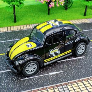 Phim hoạt hình Volkswagen bọ cánh cứng hợp kim xe kéo ngược đồ chơi 1:64 mở cửa trẻ em Đồ chơi cảnh sát ô tô mô hình