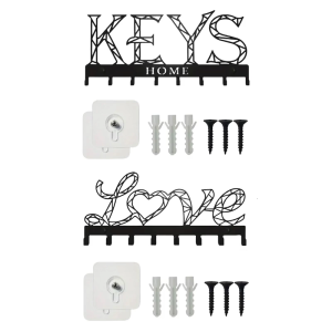 ชั้นติดผนังโลหะลอยพร้อมตะขอแขวนกุญแจแบบบูรณาการตะขอเก็บของกล่องเก็บผนังแบบเรียบง่ายสำหรับกุญแจและสิ่งของ