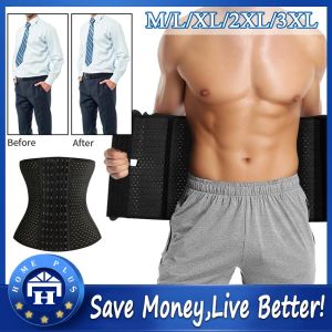 【Local delivery】 Abdomen Belly Shapers Tummy Control Fitness Compression Shapewear Men Slimming Body Shaper Waist Trainer Trimmer Belt Corset Men-Belly-Shaper-Black