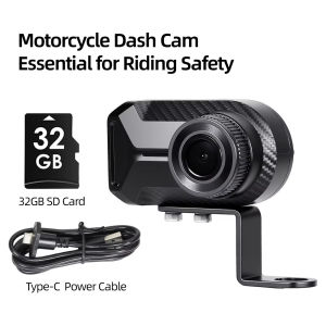 EKLEVA 2K 30fps Motorcycle Driving Dash Cam DVR Camcorder Mountain Electric Bike Bicycle Motorcycle Helmet Camera Outdoor Black Box