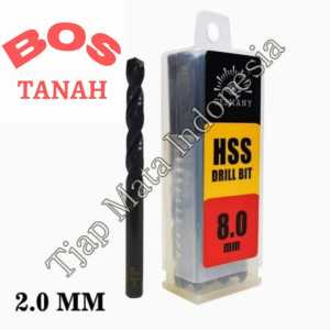 Mata bor besi 2mm HSS Tjap Mata Drill bits 2 MM Cap Mata hss