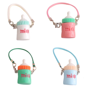 Portable Water Bottle Charm Keychain Pendant Key Holder Accessory With Multiple Color Addition Stylish Outfits