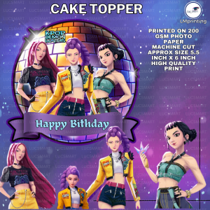 🎂 LUCSMART PrintsNcrafts KPOP DEMON HUNTER Cake Topper ✨ Product Highlights: LUCSMART printsNcrafts presents the KPOP DEMON HUNTER Inspired Cake Topper Print ONLY.