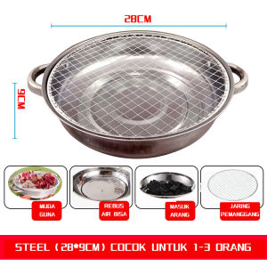 Grill Lipat BBQ Portable Multi Arang Pemanggang Serbaguna Praktis untuk BBQ Outdoor Piknik Kemping