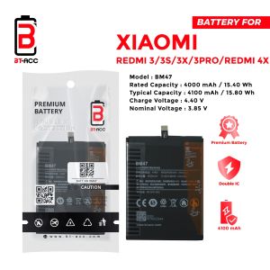 BT ACC Battery Baterai Batre Xiaomi Redmi 3 3S 3X 3 Pro Redmi 4X BM47 Original