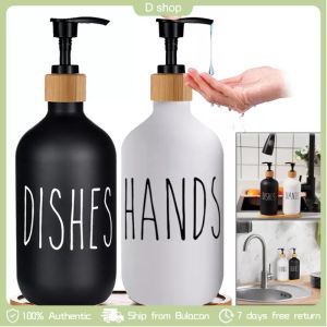 500ML Dish Soap Dispenser with Storage Tray for Kitchen Sink Hands Soap and Dishes Detergent Storage Bottle  Refillable Dish Soap Dispenser Bottle with Bamboo Pump Kitchen Liquid Soap Dispenser Hand Soap Lotion Container for Farmhouse Decor