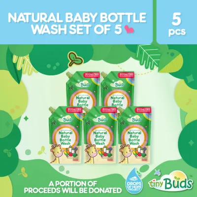 Tiny Buds Baby Bottle and Utensil Wash 600ml Set of 5