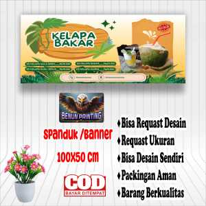 Size 100x50 Cm Kelapa Bakar Menyamping Bisa Request Desaint
